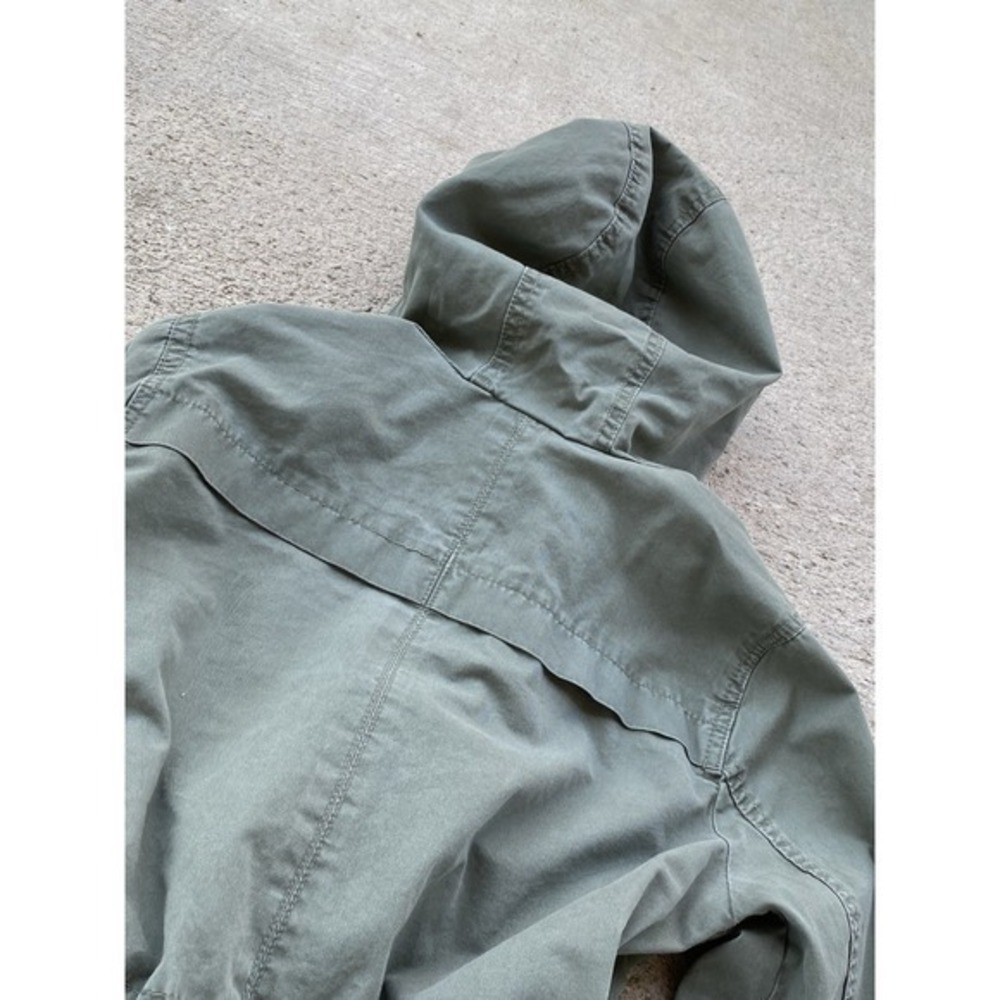 Vintage Ambiance Y2K Womens Size M Hooded Army Green Cotton Utility Jacket Adjus - Picture 8 of 10